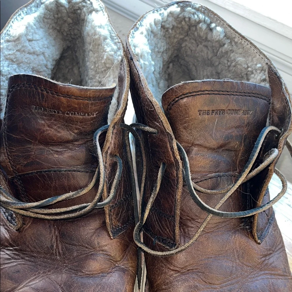 Frye Men's Brown Leather‎ Fleece Lined Chukka Boots 12